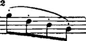 Music with staccato dots under a slur