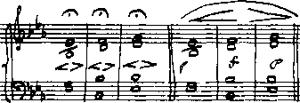 A chord progression for practicing crescendo and decrescendo